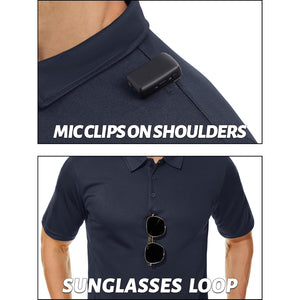 TACVASEN Navy Men's Dry Fit UPF 50+ Golf Workwear Tactical Polo Shirt