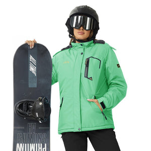TACVASEN Mint Green Insulated Fleece Lined Winter Hiking Jacket