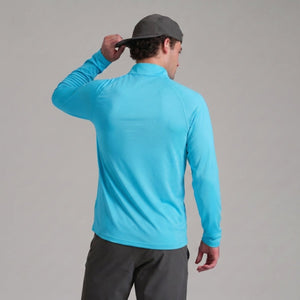 TACVASEN Ice Blue Long Sleeve Sun Shirt UPF 50+ Zip Fishing Running Rashguard
