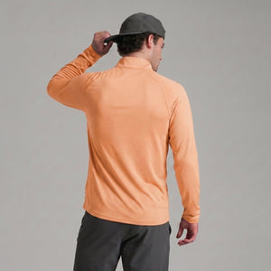 TACVASEN Apricot Long Sleeve Sun Shirt UPF 50+ Zip Fishing Running Rashguard