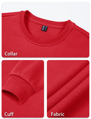 TACVASEN Black Men's Casual Fleece Lined Pullover Sweatshirts