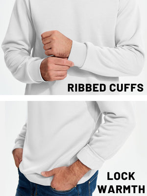 TACVASEN Black Men's Casual Fleece Lined Pullover Sweatshirts