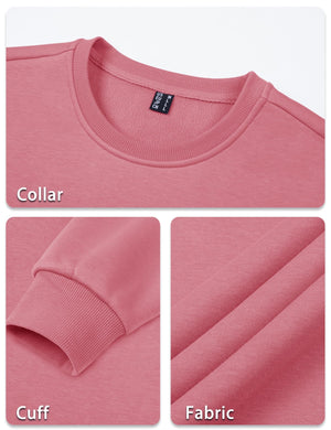 TACVASEN Black Men's Casual Fleece Lined Pullover Sweatshirts