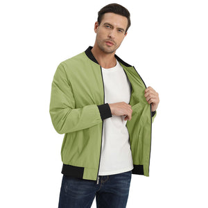 TACVASEN Army Green Vintage Bomber Flight Jacket Spring & Fall