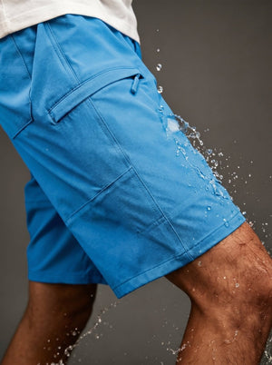 TACVASEN Azure Men's Casual Quick Dry 5 Pockets Cargo Shorts