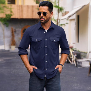Men's Corduroy Jacket Casual Lightweight Shirt Jacket - B23M2024