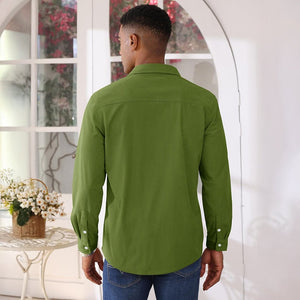 Men's Corduroy Jacket Casual Lightweight Shirt Jacket - B23M2024