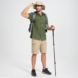 TACVASEN Blue Grey Fishing Shirt UPF 50+ Lightweight Outdoor Shirt
