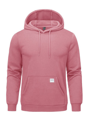 TACVASEN Grey Pink Men's Fleece Lined Sweatshirt Hoodies