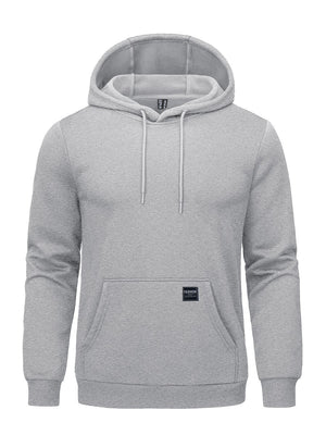 TACVASEN Light Grey Men's Fleece Lined Sweatshirt Hoodies
