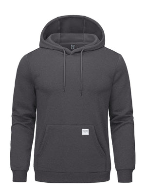 TACVASEN Dark Grey Men's Fleece Lined Sweatshirt Hoodies