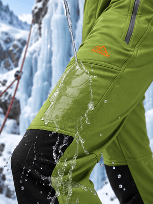 TACVASEN Bright Green Men's Fleece Lined Windproof Water Resistant Ski Pants