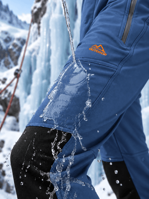 TACVASEN Denim Blue Men's Fleece Lined Windproof Water Resistant Ski Pants