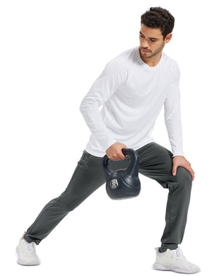 TACVASEN Dark Grey Men's Fleece Lined Winter Warm Pants