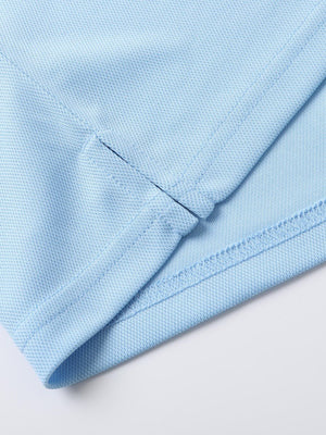 TACVASEN Sky Blue Men's Golf Performance Moisture Wicking Polo Shirt