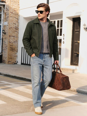 TACVASEN Army Green Men's Heavy Duty Canvas Work Jacket | Rugged Industrial Coat