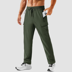 TACVASEN Army Green Men's Hiking Cargo Pants Quick Dry Water Resistant Pants