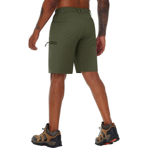 TACVASEN Army Green Men's Hiking Cargo Shorts 10 Inch Lightweight Outdoor Work Travel Shorts