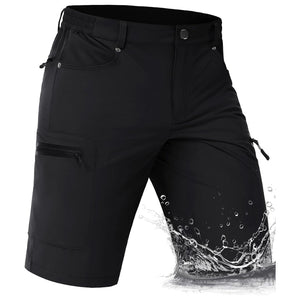 TACVASEN White Men's Hiking Cargo Shorts 10 Inch Lightweight Outdoor Work Travel Shorts