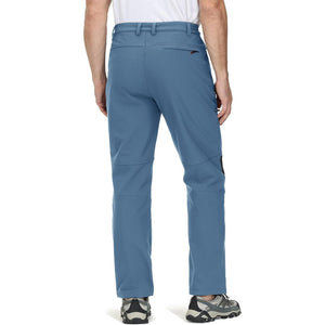 TACVASEN Khaki Men's Fleece Lined Windproof Water Resistant Ski Pants