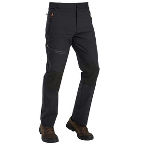 TACVASEN Black Men's Fleece Lined Windproof Water Resistant Ski Pants