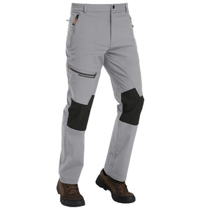 TACVASEN Light Grey Men's Fleece Lined Windproof Water Resistant Ski Pants