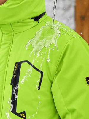TACVASEN Bright Green Mens Hiking Insulated Fleece Lined Winter Snow Jacket