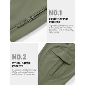 TACVASEN Army Green Hiking Water Resistant Combat Fleece Lined Pants