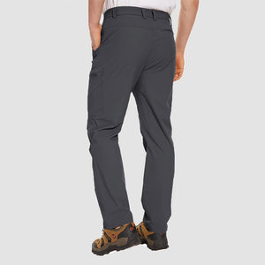 TACVASEN Dark Grey Men's Hiking Waterproof Ripstop Pants Quick Dry with 6 Pockets