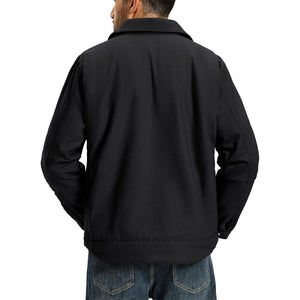 TACVASEN Black Men's Insulated Duck Canvas Heavy Duty Work Jacket