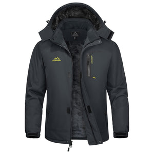 TACVASEN Carbon Grey Insulated Winter Snowboard Ski Parka Jacket