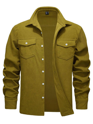 TACVASEN Brown Men's Jacket Casual Lightweight Shirt Jacket