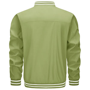 Men's Lightweight Bomber Jacket Casual Zip Up Spring Fall Windbreaker Coat - L20M202