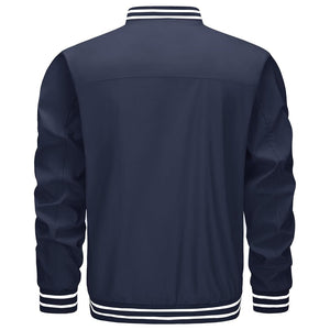 Men's Lightweight Bomber Jacket Casual Zip Up Spring Fall Windbreaker Coat - L20M202