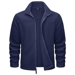 TACVASEN Army Green Men's Lightweight Full Zip Casual Fleece Jacket