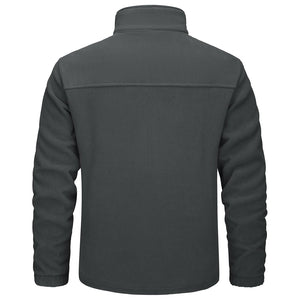 TACVASEN Dark Grey Lightweight Polar Fleece Jacket for Hiking