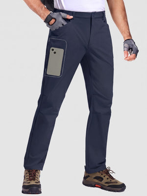 TACVASEN Navy Men's Lightweight Quick Dry Ripstop Water Resistant Hiking Pants