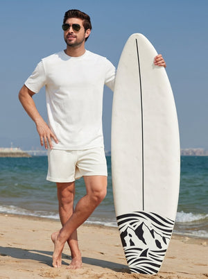 TACVASEN White Men's Lightweight UPF 80+ Casual Crew Neck Tees