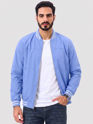 TACVASEN Light Blue Men's Lightweight Water Resistant Bomber Jacket