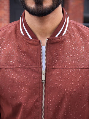 TACVASEN Orange Red Men's Lightweight Water Resistant Bomber Jacket