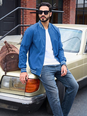 TACVASEN Royal Blue Men's Lightweight Water Resistant Bomber Jacket