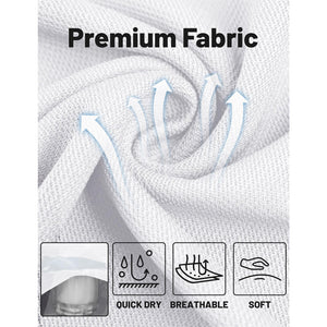 TACVASEN White Long Sleeve Quick Dry Tactical Performance Polo Shirt