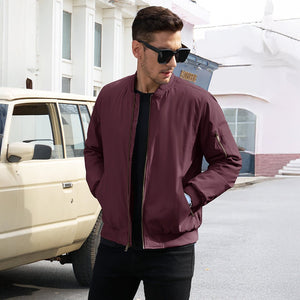 TACVASEN Khaki Vintage Bomber Jacket Padded Lined Coat
