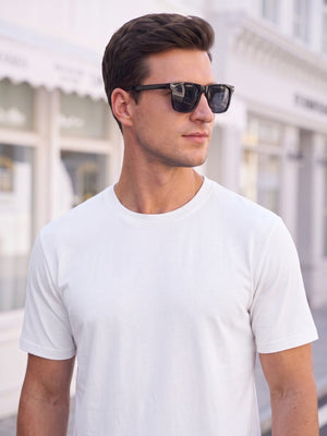 TACVASEN White Men's Moisture Wicking UPF 80+ Summer Casual Tees