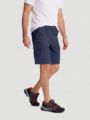 TACVASEN Navy Mens Outdoor Hiking Cotton Cargo Shorts