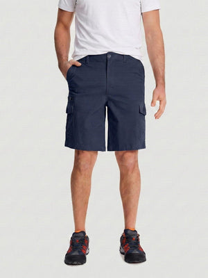 TACVASEN Navy Mens Outdoor Hiking Cotton Cargo Shorts