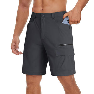 TACVASEN Dark Grey Utility Cargo Shorts Quick Drying