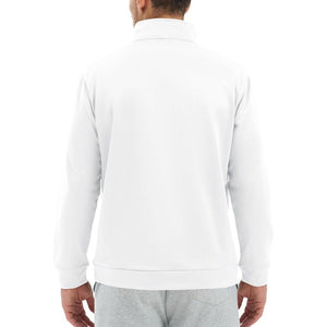 TACVASEN White Men's Quarter Zip Pullover Sweatshirts Lightweight Fleece Lined