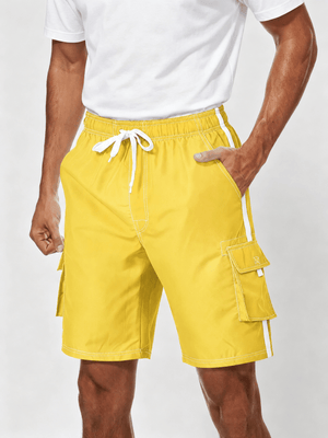 TACVASEN Black Men's Quick Dry Bathing Trunks Beach Shorts
