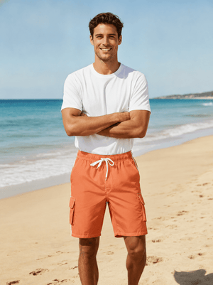 TACVASEN Black Men's Quick Dry Bathing Trunks Beach Shorts